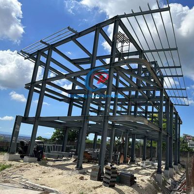 モジュラルの多階建ての鋼鉄ビル スタイム化鋼鉄構造物 倉庫工場