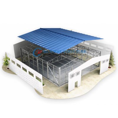 透明なスパン鋼鉄ビル 内部支柱のない鋼鉄構造建築