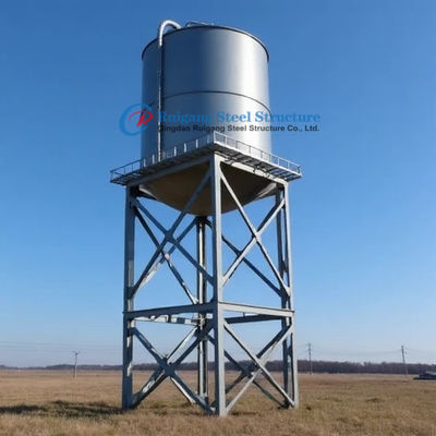 水タンクスタンドタワー 12m 100m3 ガルバナイズ鋼板 水タンク