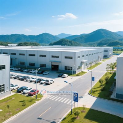 カスタム鉄骨構造倉庫 高い耐風性 50年以上の寿命